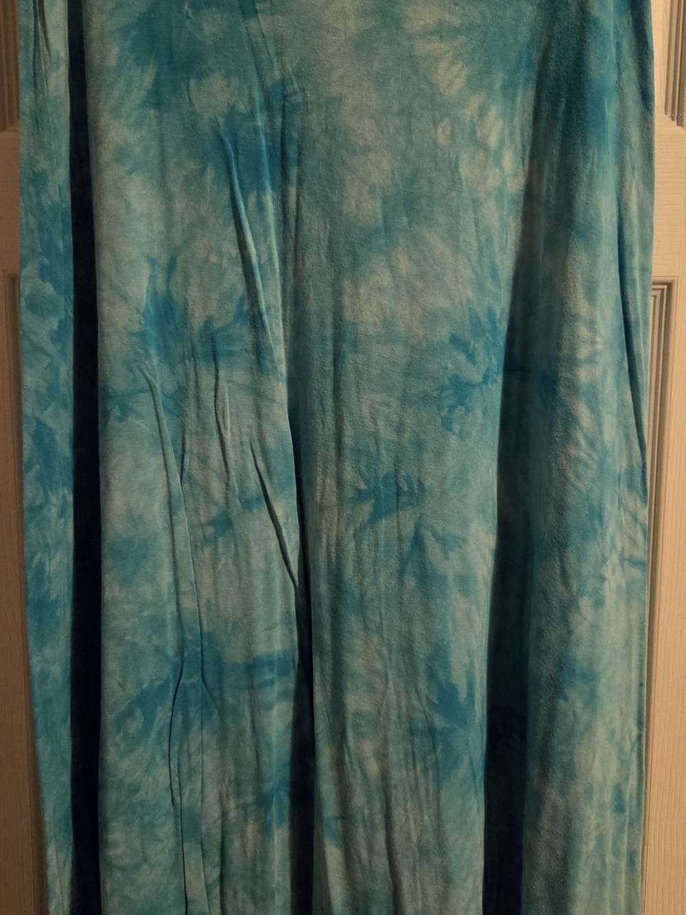 Blue Tie-Dye Maxi Skirt